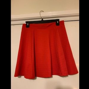 Red skater skirt